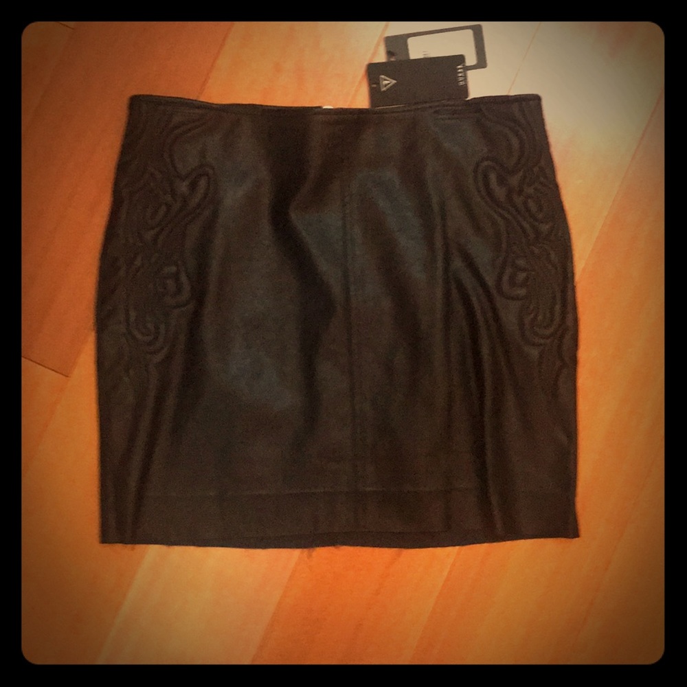 Faux leather skirt